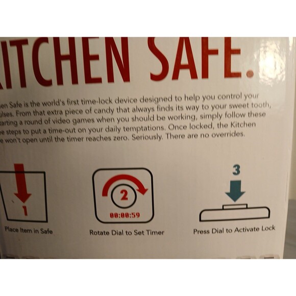 Kitchen SafeTime Locking Temptations-Cellphone Money RED Lid Clear Base 3.5 qt - Picture 9 of 16